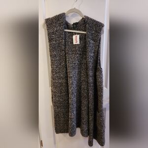 Tahari 2X hooded sweater vest NWT